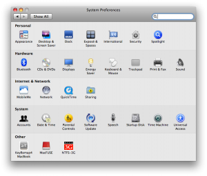 2009.01 リリースの NTFS-3g は Preference で On/Off を切り替えられるようになった